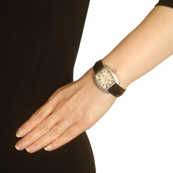Michele Mini Urban Diamond Ladies Wristwatch 71-2701 Stainless Quartz 1 Yr Wnty main image 4